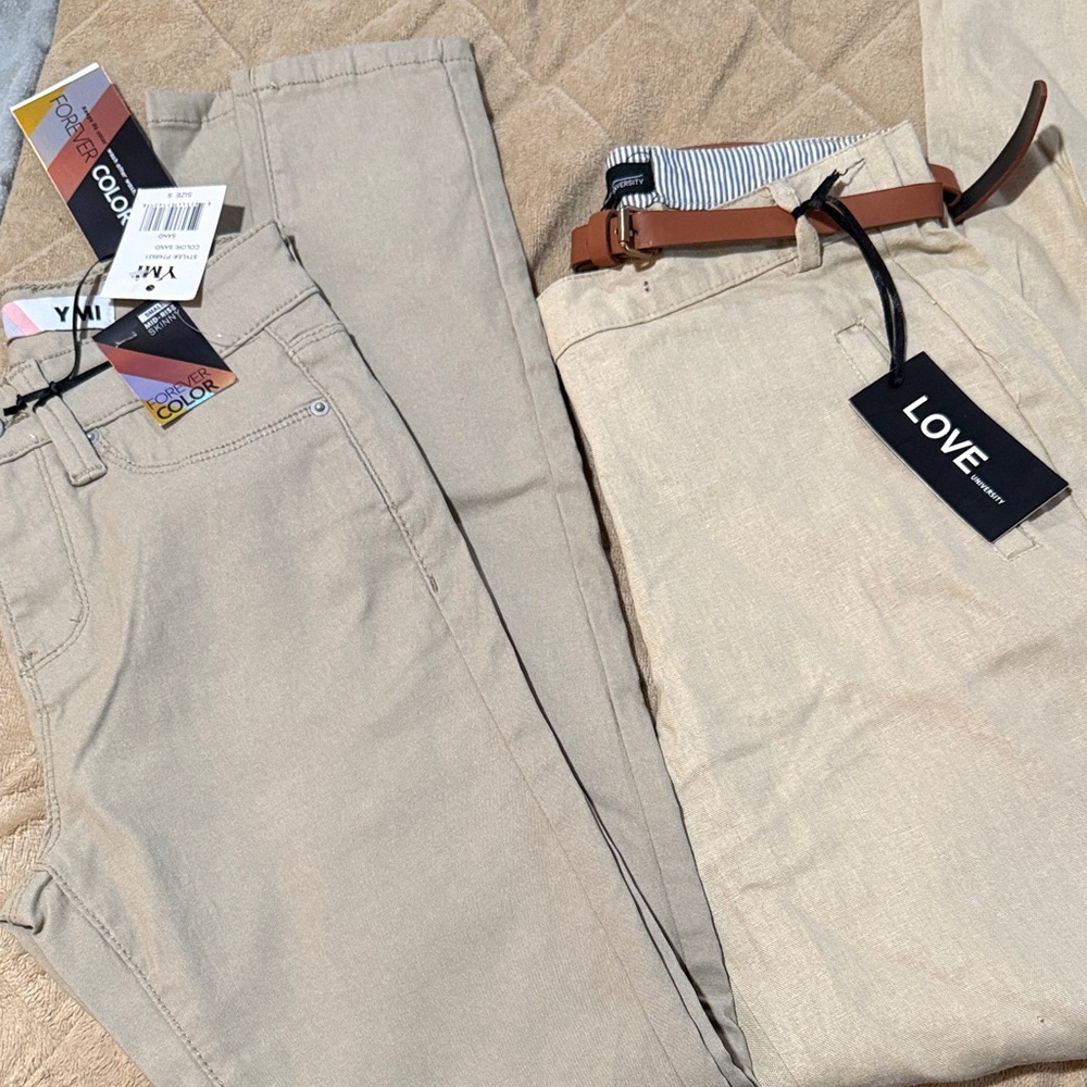NWT woman’s Khaki and Beige Chinos pants